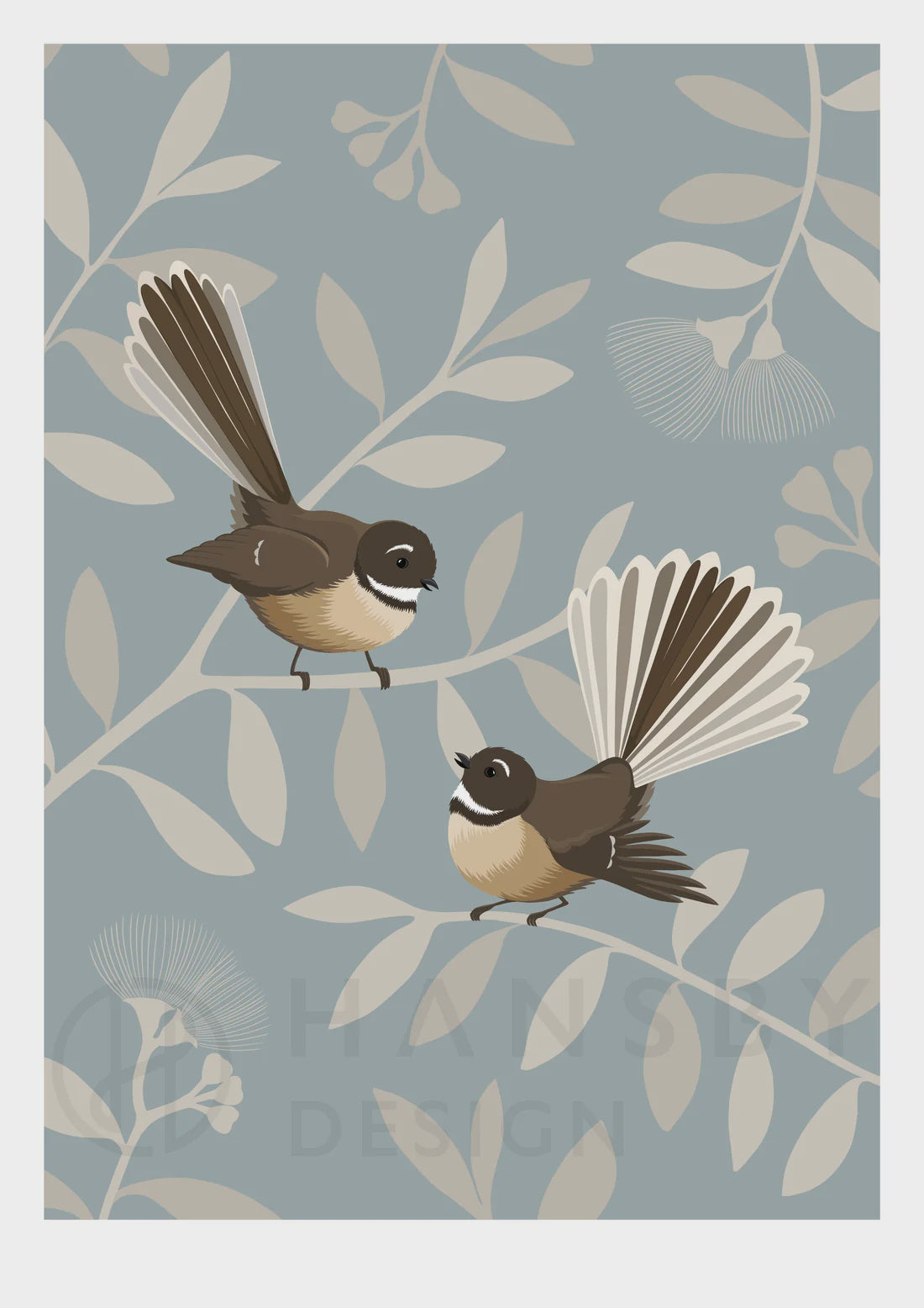 Wildlife Fine Art Print - Fantail Pair