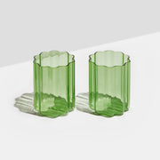 Wave Tumbler Glassware - Green