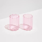 Wave Tumbler Glassware - Pink