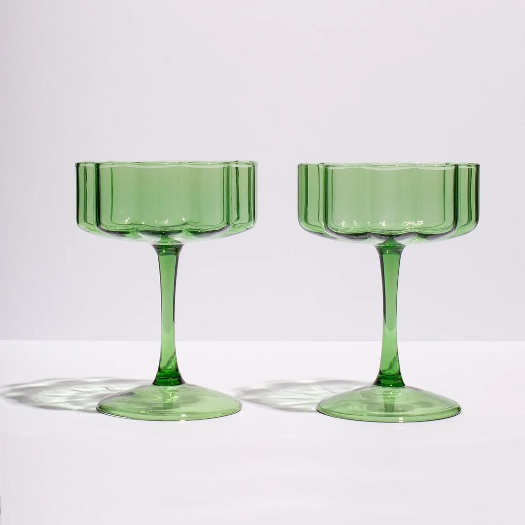 Wave Coupe Set of 2 - Green Was $149 NOW