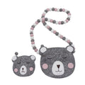 Felt Baby Bear Purse - Grey