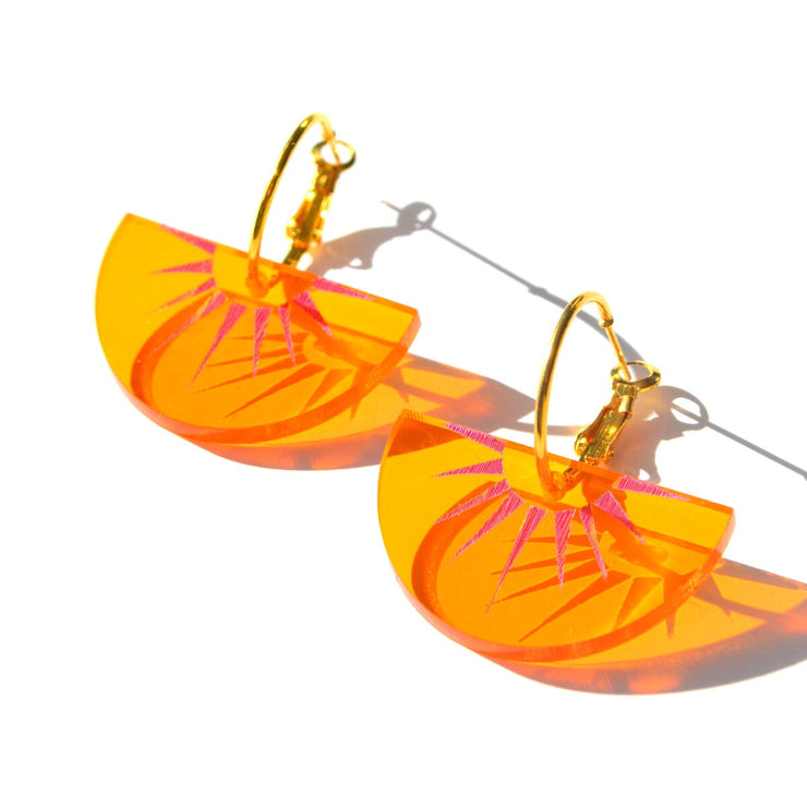 Firework Earrings - Orange/Amber