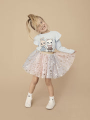 Fluffy Friends Frill Top - Frozen Was $55 Now