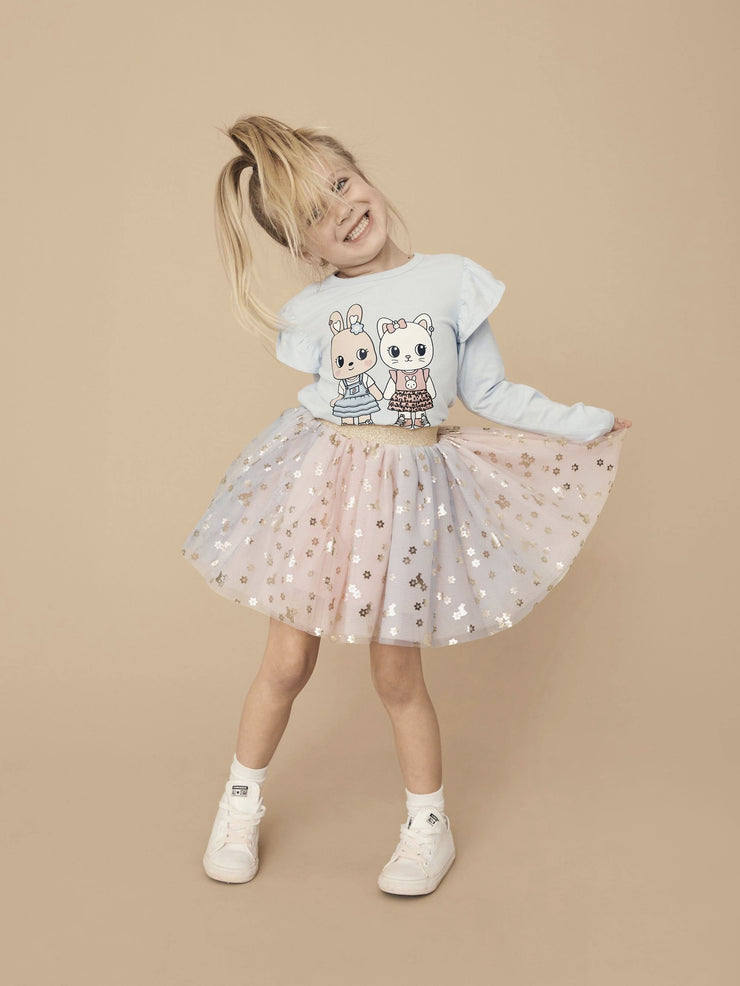 Fluffy Friends Frill Top - Frozen Was $55 Now