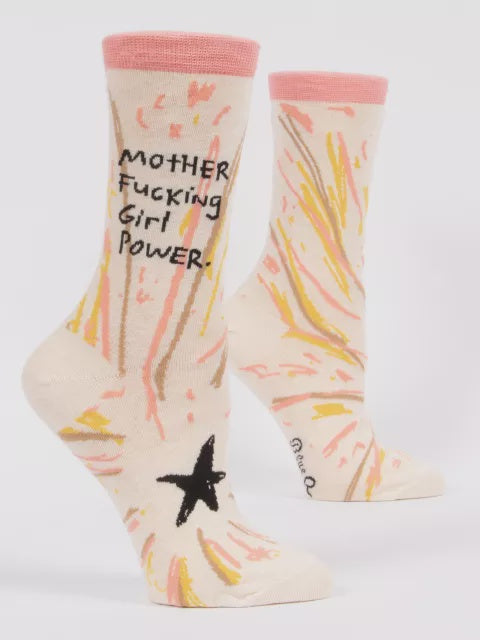 Womens Crew Socks - Girl Power