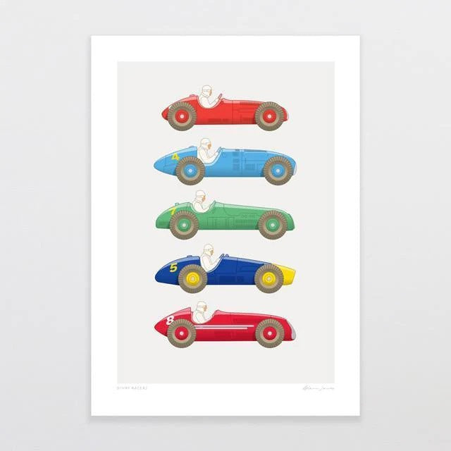 Glenn Jones Print - Dinky Races