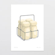 Glenn Jones Print - Milk Bottles
