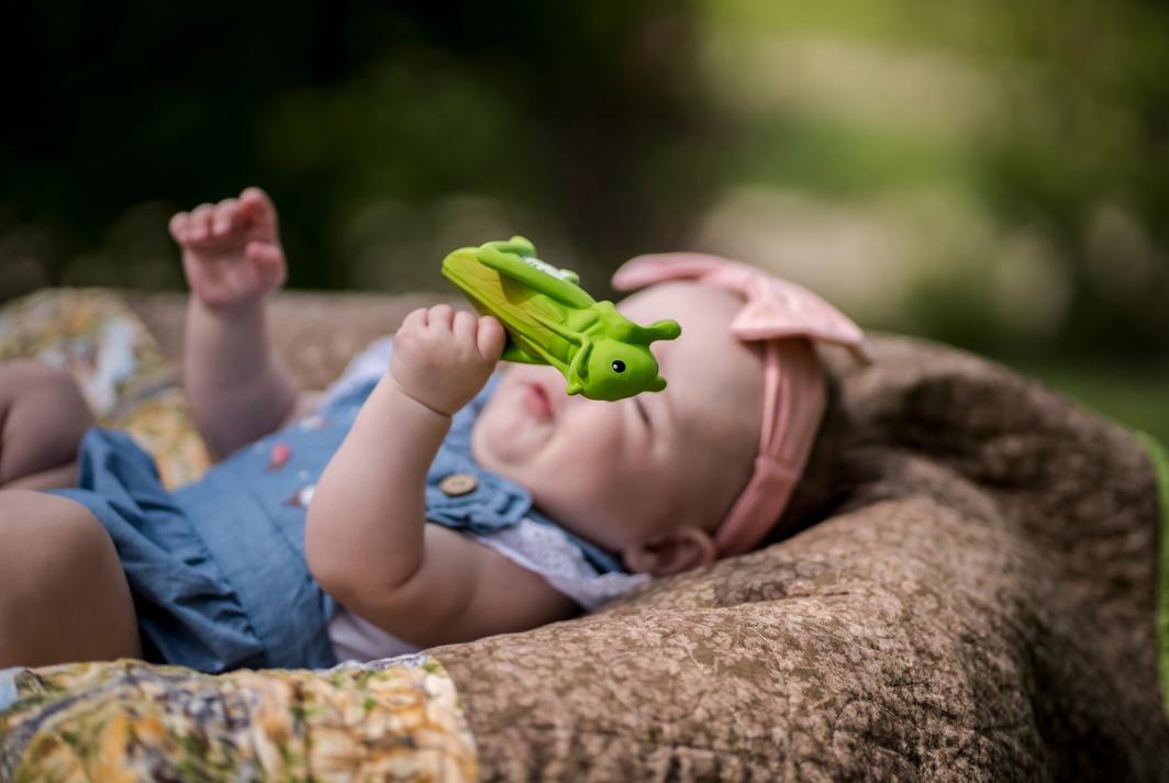 Organic Rubber Grasshopper Teether & Rattle
