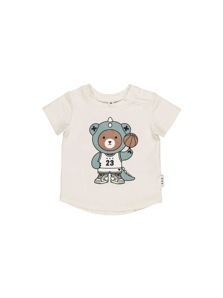 B-Ball Dino Bear T Shirt - Almond Milk Was $60 Now