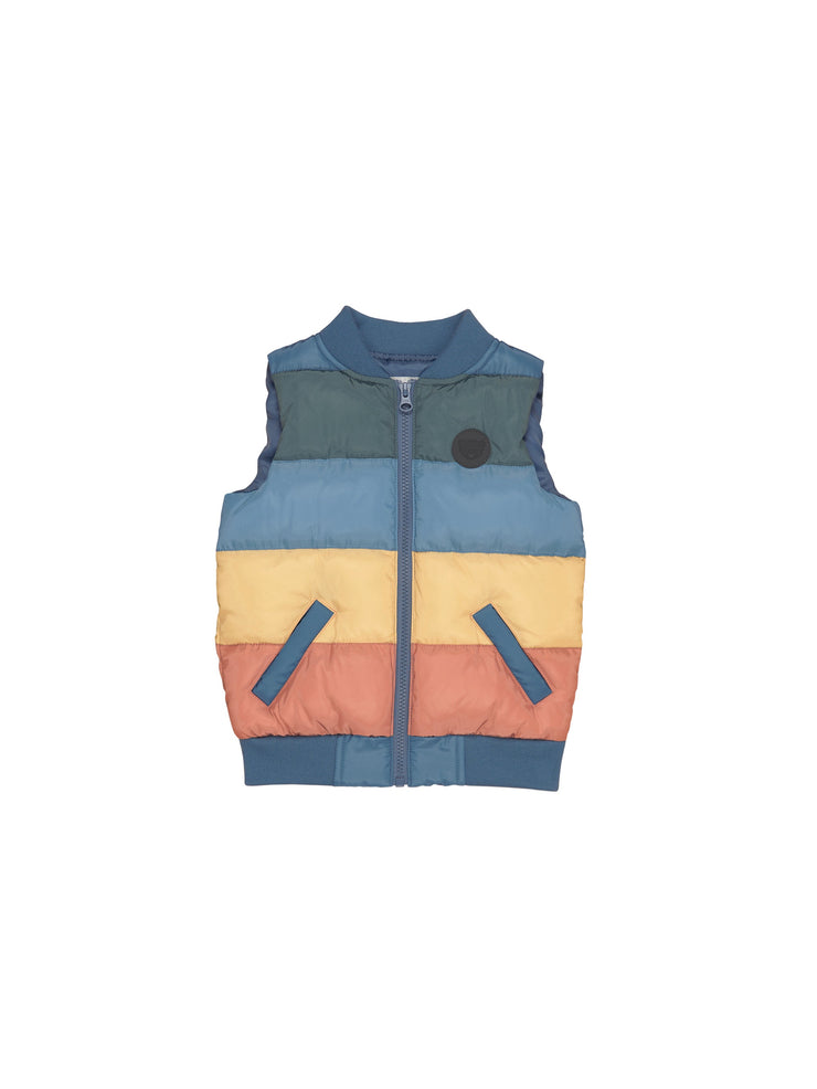Smiley Rainbow Puffer Vest - Multi Was $125 Now