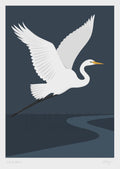 Wildlife Laser Print - White Heron Ink