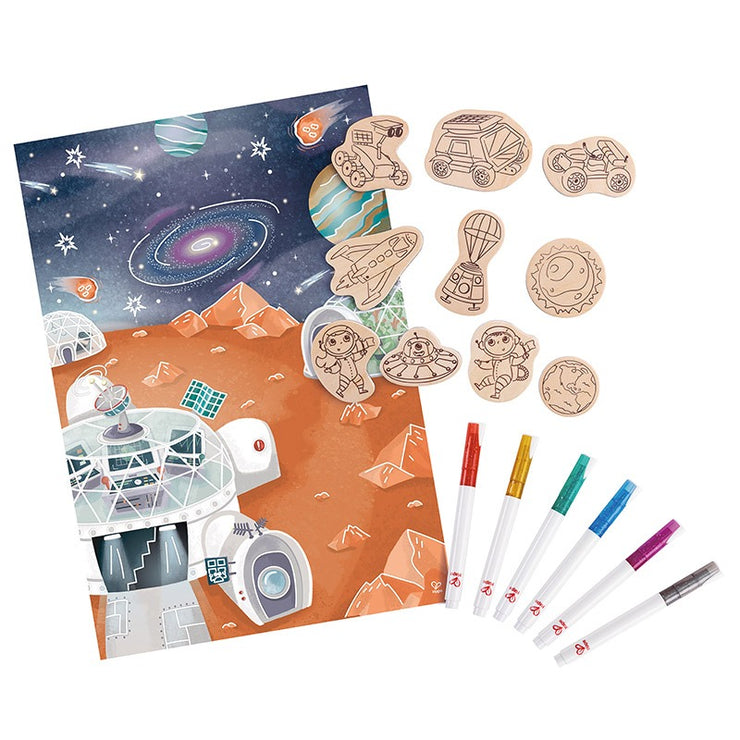 Hape DIY Story Telling Magnets - Space Life