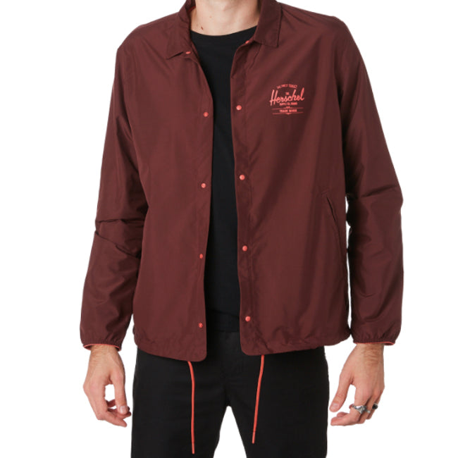 Mens Voyage  Coach Wind Jacket - Mineral Red/Plum Classic Logo Was $139 Now