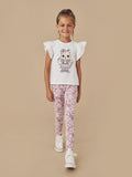Cheery Chipmunk Frill T Shirt - White  Was $59.90 Now