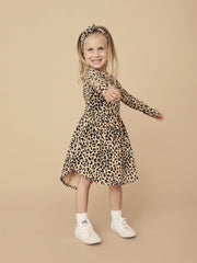 Leopard Long Sleeve Swirl Dress Was $69.90 Now