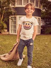 Rainbow Smile Bear T-Shirt - Almond Milk Was $65.90 NOW