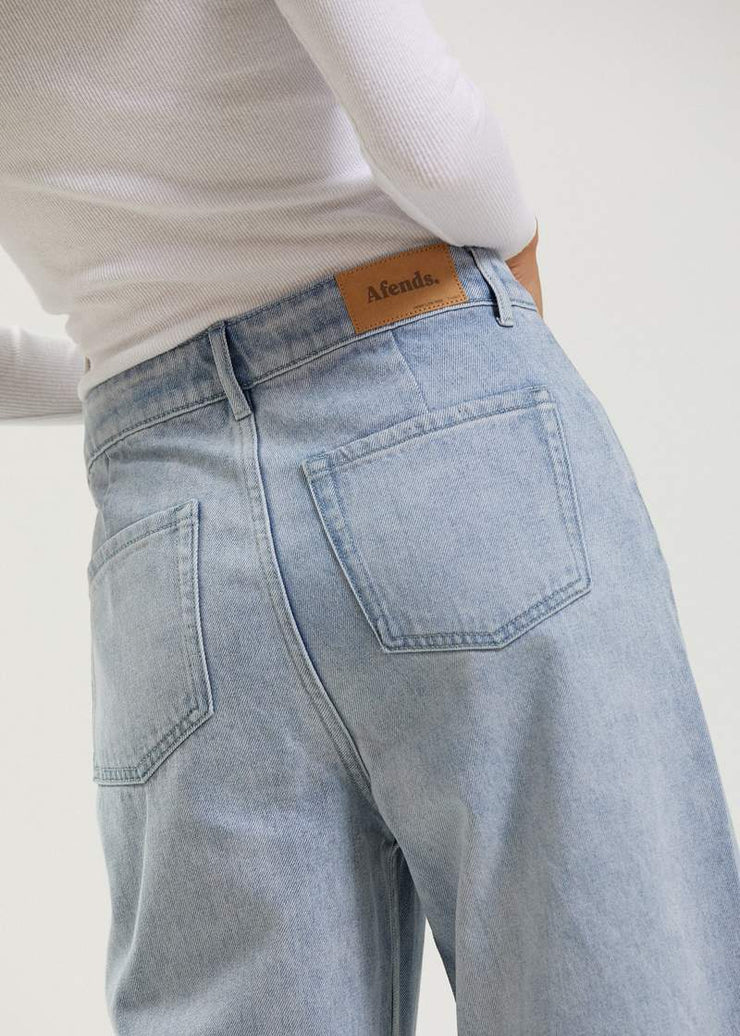 Kendall Hemp Denim Low Rise Jeans - Vintage Blue Last One Was $150 Now