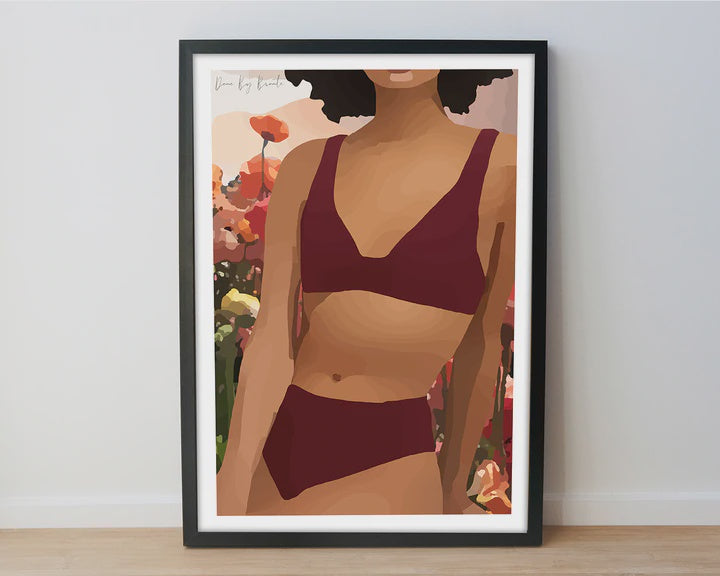 NZ Art Print - Lady of Blooms Was $45 NOW