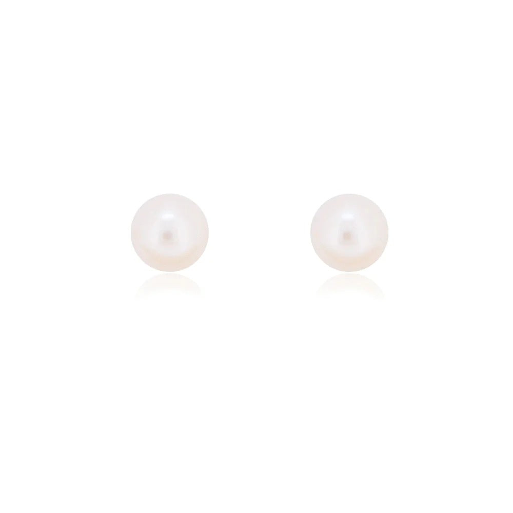 Sterling Silver 6mm Pearl Stud Earrings
