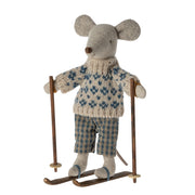 Maileg Winter Mouse w Skis Dad - Just arrived