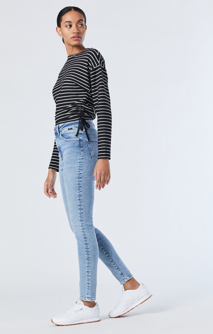 Scarlett Super Skinny High Rise Jeans - Lt Blue LA Vintage Last One Was $180 Now