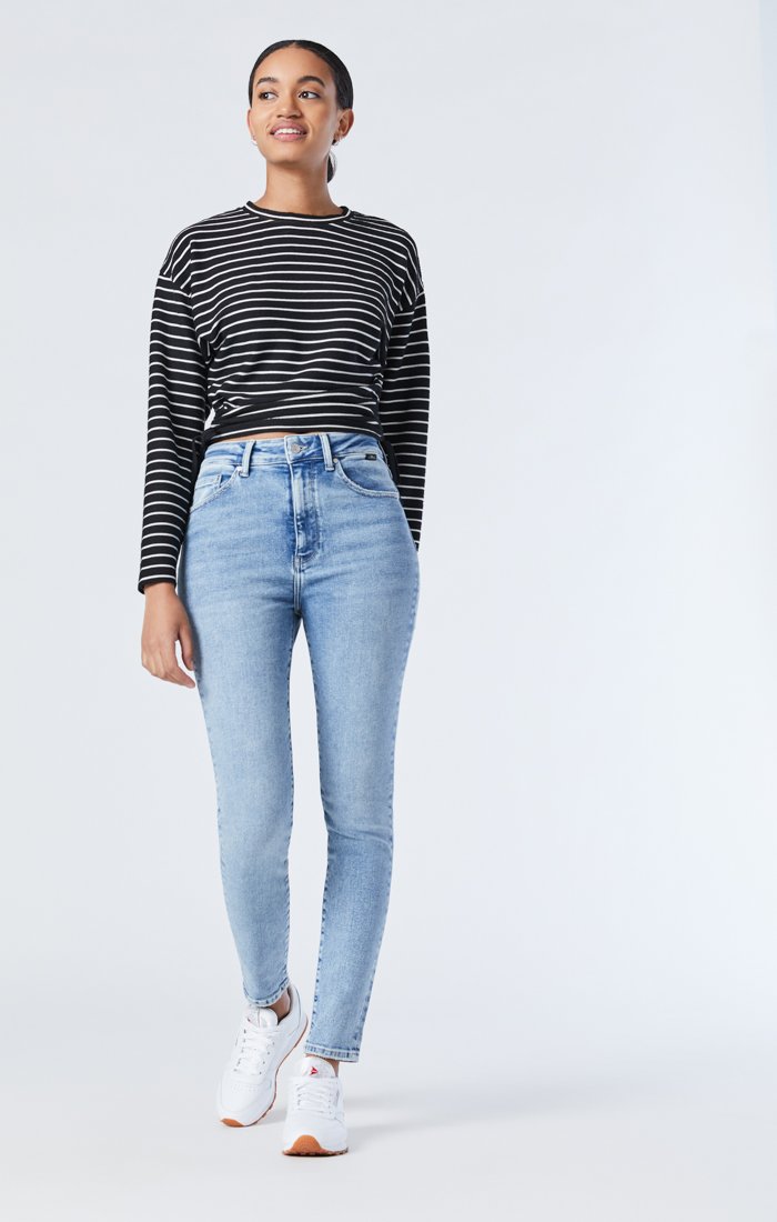 Scarlett Super Skinny High Rise Jeans - Lt Blue LA Vintage Last One Was $180 Now