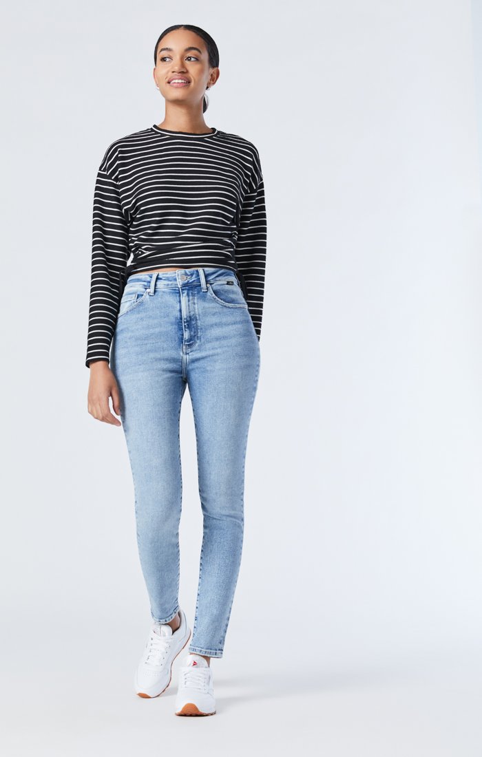 Scarlett Super Skinny High Rise - Lt Blue LA Vintage Last One Was $180 Now