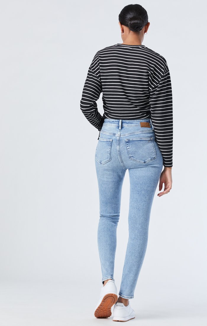 Scarlett Super Skinny High Rise Jeans - Lt Blue LA Vintage Last One Was $180 Now
