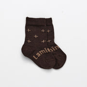 Lamington Crew Length Socks - Mocha