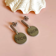 Nice Drop Earrings - Silver