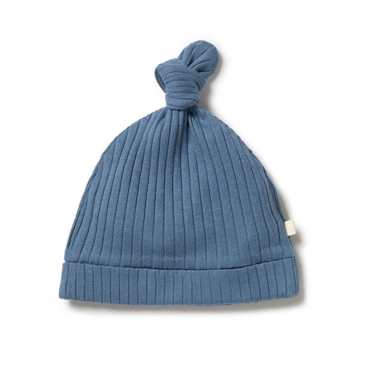 Organic Rib Knot Hat - Ocean WAS $22.90 NOW