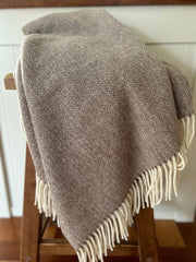 Luxury Lambs Wool Blanket - Herringbone Canter