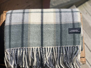 Luxury Lambs Wool Blanket - Large Twill Check - Paneer