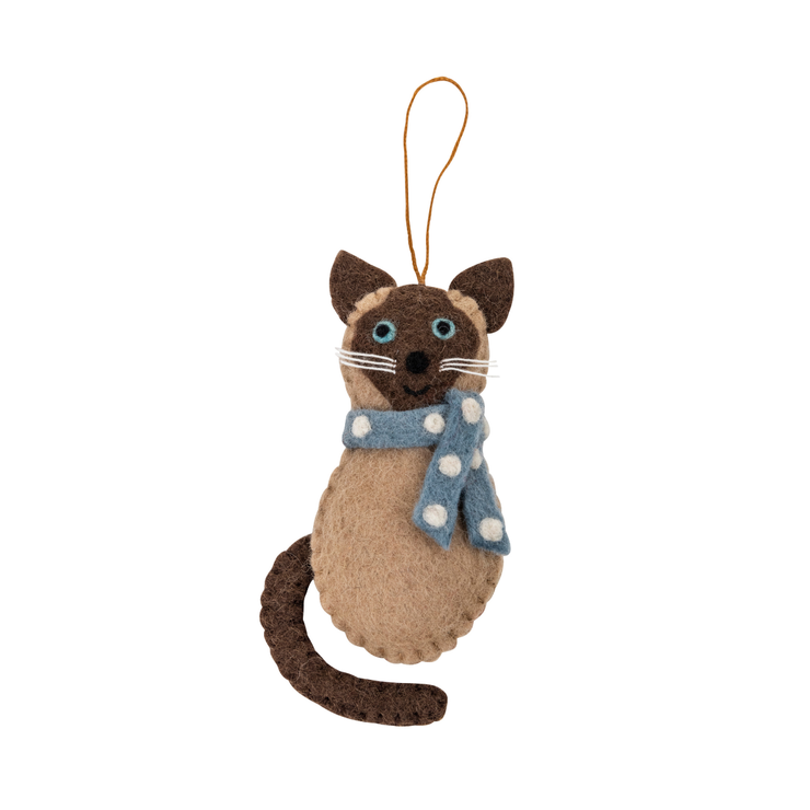 Hanging Christmas Decorations: Siamese Cat