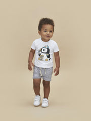 Baby Organic Puffin Muffin T Shirt - White Was $60 Now