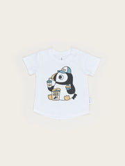 Baby Organic Puffin Muffin T Shirt - White Last One Was $60 Now