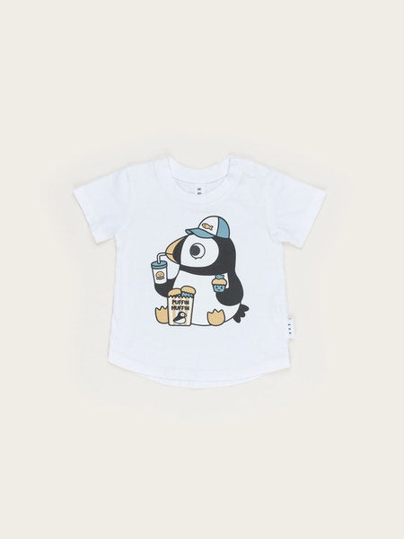 Baby Organic Puffin Muffin T Shirt - White Last One Was $60 Now
