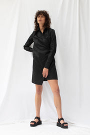 ReCreate Drift Shirt Dress - Black Was $229 NOW