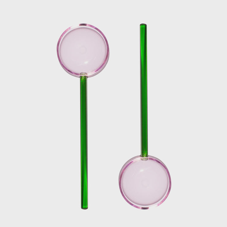 Salad Servers - Pink & Green