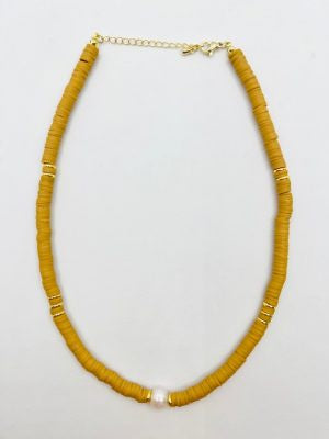 Sandy Gold Chain with Pearl