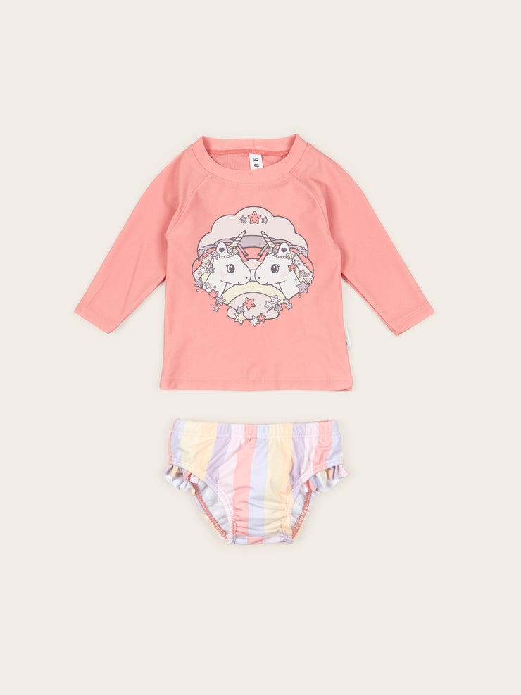 Seacorn Friends Swim Set - Coral + Multi Last One Was $80 Now
