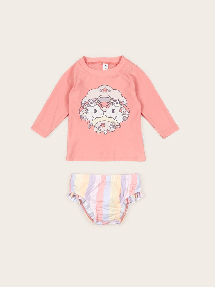 Seacorn Friends Swim Set - Coral + Multi Was $80 Now