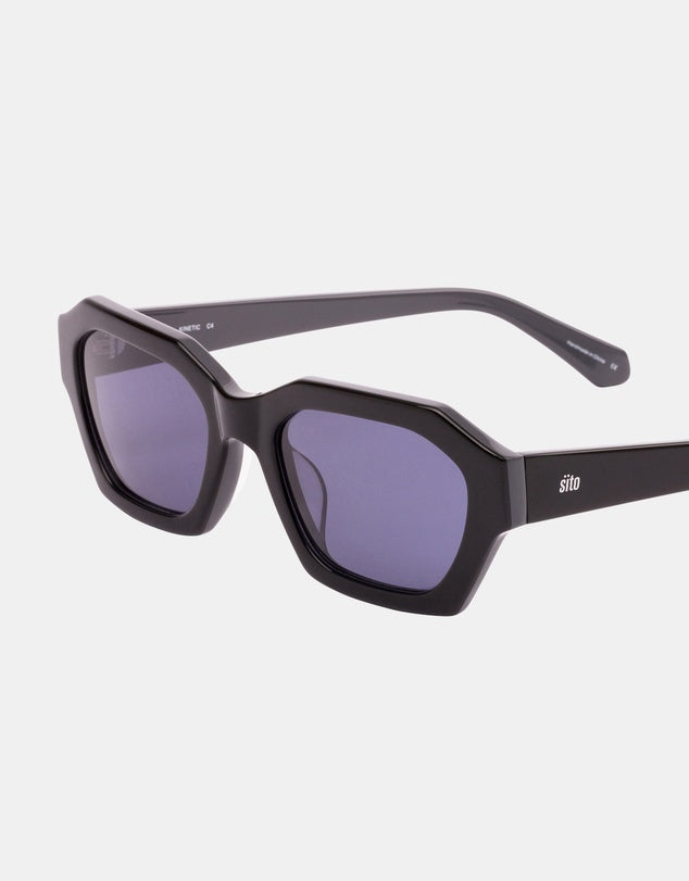 Sito Kinetic Sunglasses - Black White Smokey Grey - (CR39)