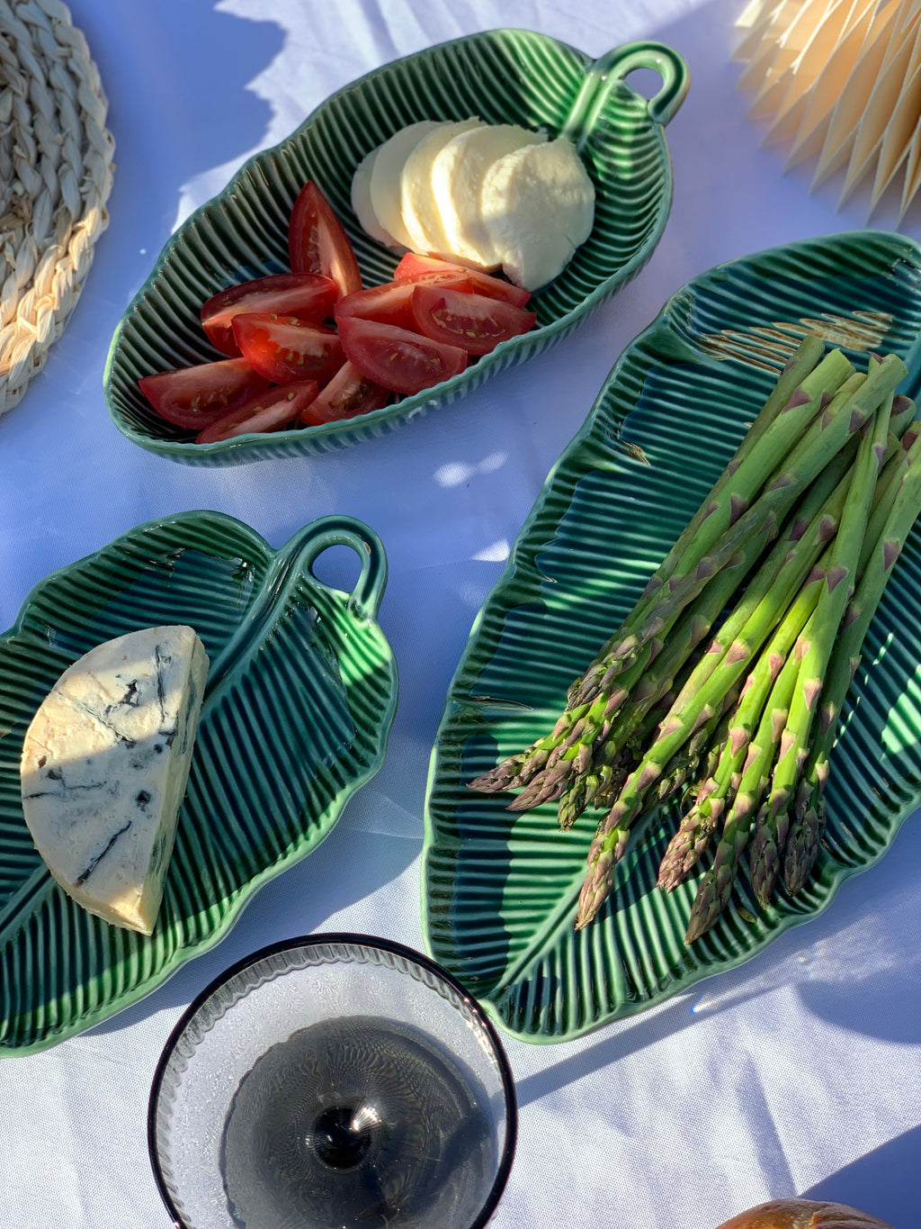 Banana Leaf Platter Green 390mm Long