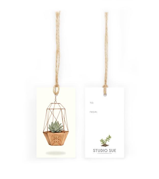 Studio Sue Gift Tags- Succulents