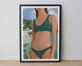 NZ Art Print - Teal Bathers  Was $59 NOW