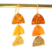 Three's A Charm Earrings - Amber