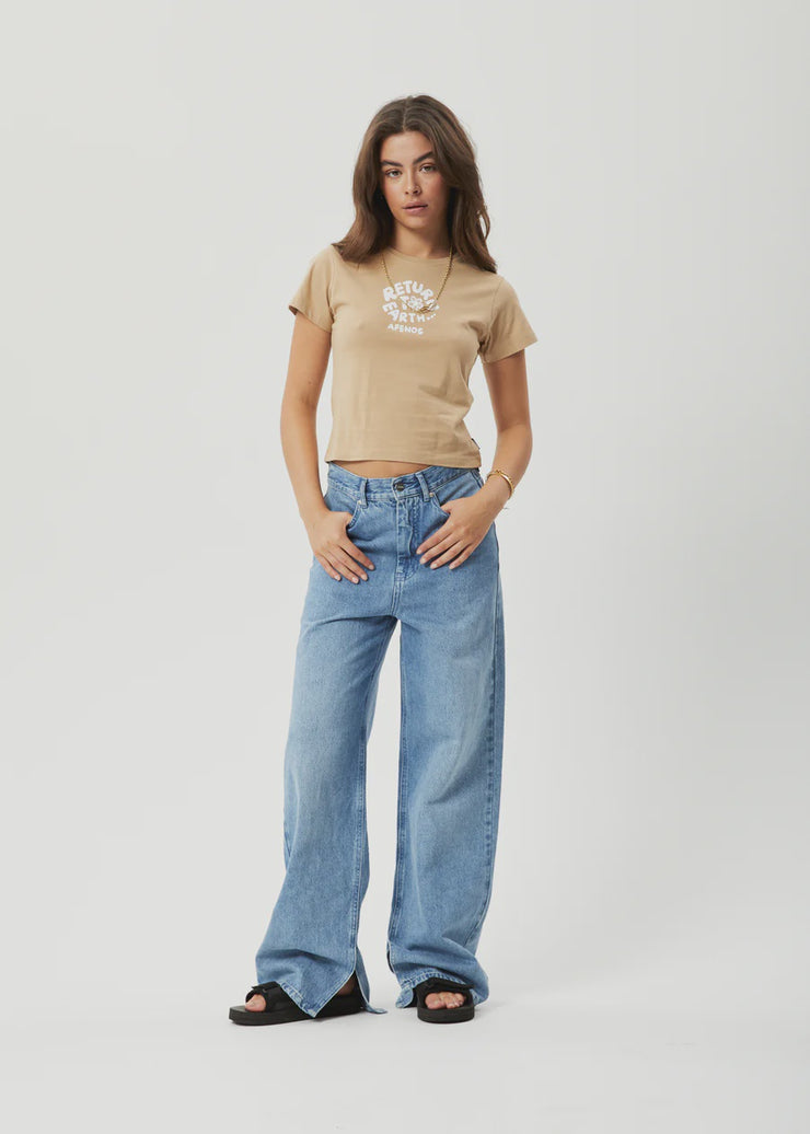 Taylor - Recycled Baby Tee - Tan Was $70 Now