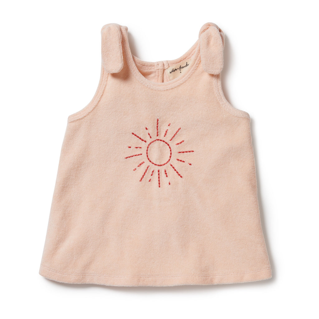 Organic Terry Tie Singlet - Sunshine Was $39.90 NOW