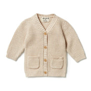 Knitted Button Cardigan - Oatmeal Melange Was $80 Now